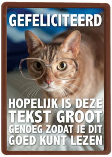 verjaardag vrouw grappig tekst groot genoeg kaart
