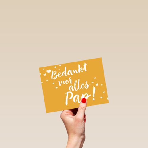 Vaderdag kaart bedankt voor alles pap