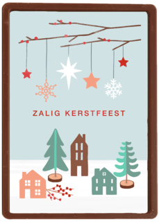 zakelijke kerstkaart met sneeuwlandschap