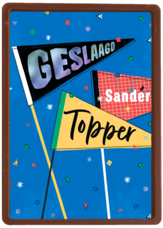 Geslaagd topper vlaggen