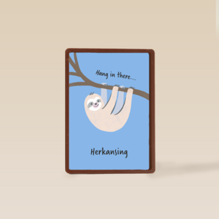 Geslaagd Hang in there herkansing