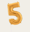 Cijferballon 5 Jaar Goud XL