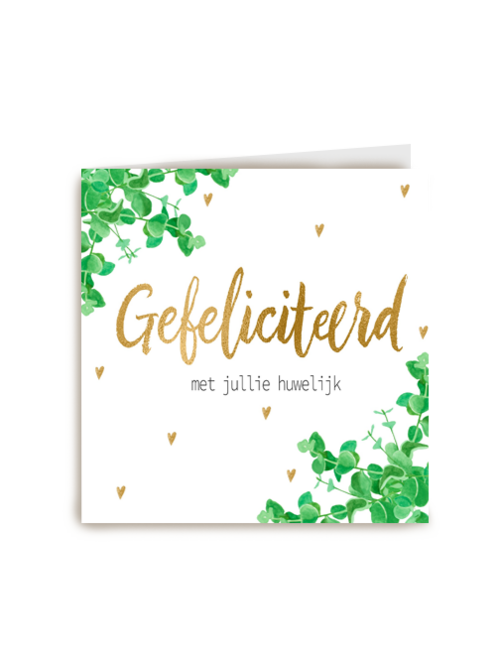 Trouwkaart Gefeliciteerd met jullie huwelijk