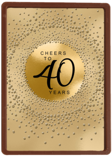 Verjaardagskaart leeftijden 40 Cheers to forty years goud
