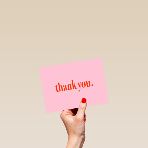 bedanktkaart thank you roze