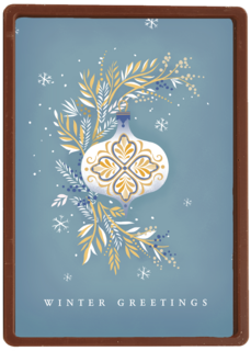 Kerstkaart stijlvol wintergreetings