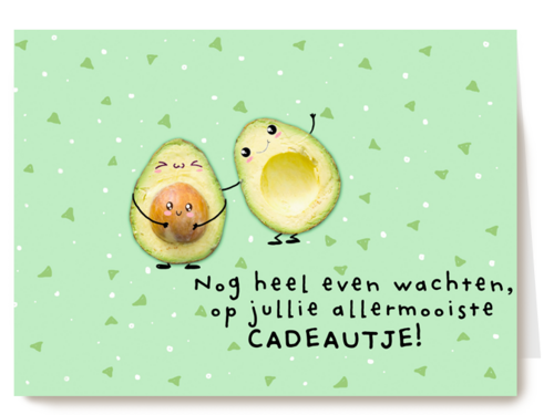 zwangerschap felicitatie klassiek nog heel even wachten