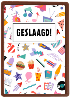 Geslaagd kaart icoontjes