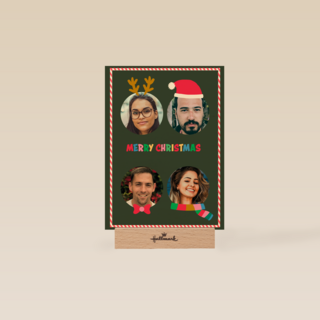 Merry Christmas fotokaart 4 fotos 