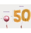 Cijferballon 60 Jaar Goud XL