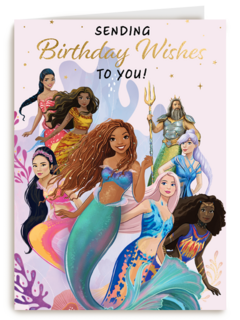 Little Mermaid verjaardagskaart Birthday wishes