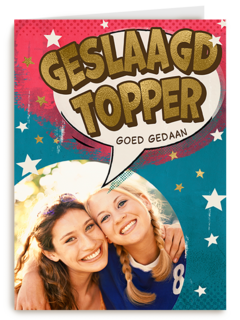 Geslaagd Topper Fotokaart