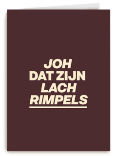 verjaardag kaart lachrimpels