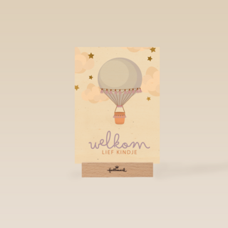 Adoptie felicitatiekaart luchtballon