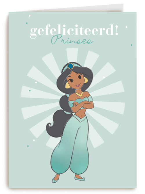 prinses kaart disney gefeliciteerd prinses jasmin