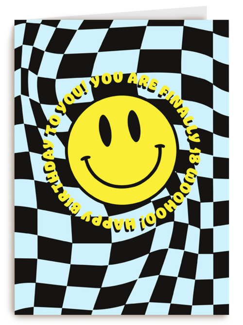 smiley birthdaycard 18 years
