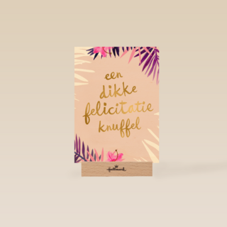 Trouwdagkaart Een dikke felicitatie knuffel