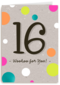 Verjaardagskaart 16 verjaardag tiener meisje