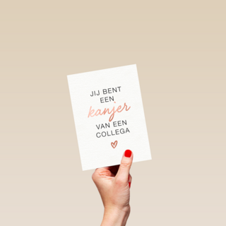 Bedankt kaart thuiswerken jij bent een kanjer van een collega