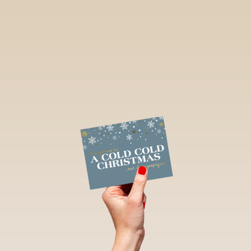 Kerstkaart grappig cold cold Christmas