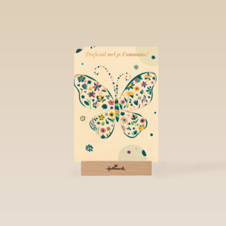 Proficiat met je communie vlinder