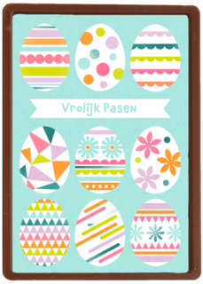 Pasen kaart geschilderde eieren
