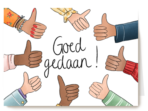 compliment kaart goed gedaan matia studio