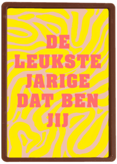 verjaardag kaart hip patroon de leukste jarige dat ben jij