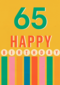 Kleurige 65 jaar verjaardagskaart