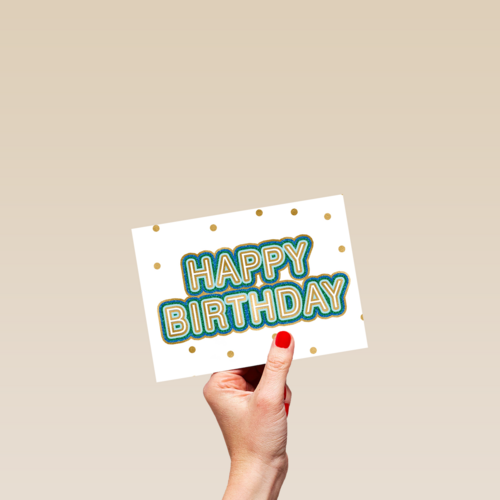 Verjaardagskaart man vrouw hip Tekst Happy Birthday