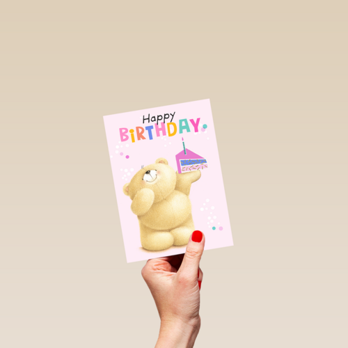 Forever Friends Happy Birthday cake pink