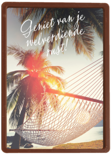 Zomerkaart geniet van je welverdiende rust