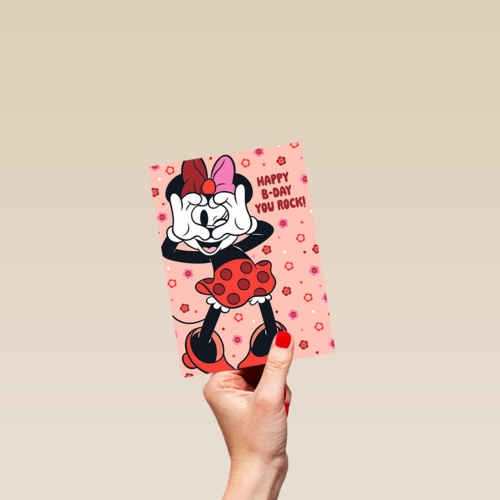 Minnie Mouse Happy Birthday roze