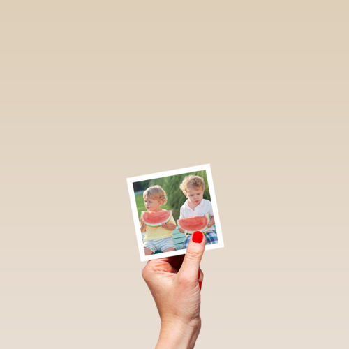 dubbele fotokaart een foto vierkant