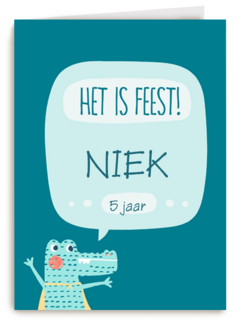 een feestelijke krokodil