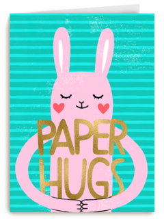 Pasen kaart Paashaas paper hug