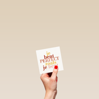 vriendschapskaart je bent perfect zoals je bent powervrouw