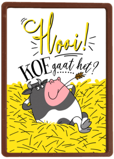 vriendschapskaart hooi koe gaat het
