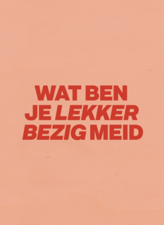 Succes kaart andc lekker bezig meid