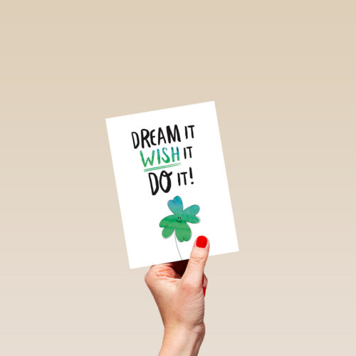 groen klavertje vier met quote