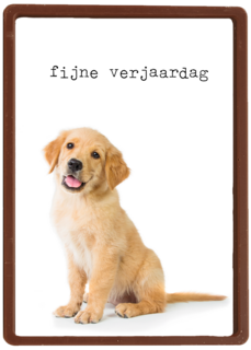 Verjaardagskaart Furry cuddles hond