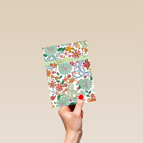 gefeliciteerd kaart vrouw klassiek bloemen  turnowsky