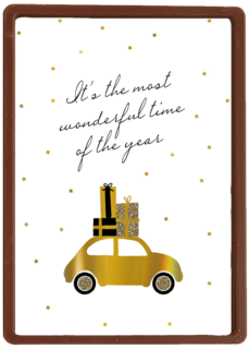 kerstkaart auto it is the most wonderful time of the year