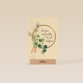 Huwelijkskaart 12 en een half jaar een prachtig echtpaar