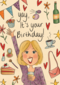 Verjaardagskaart vrouw Yay it is your birthday Matia Studio