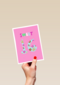 Verjaardagskaart roze sweet 16 tiener meisje