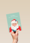 Kerstkaart kerstman kerstkus