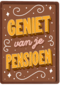 Pensioen kaart geniet van je pensioen