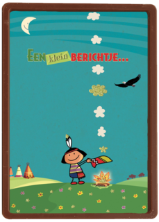 smile kaart een klein berichtje indiaan