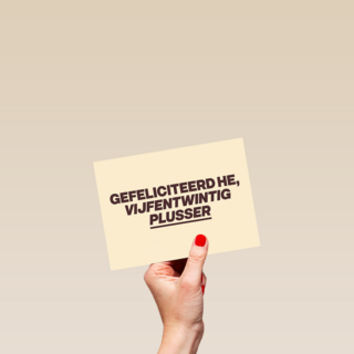 verjaardagskaart vrouw grappig gefeliciteerd vijfentwintigplusser